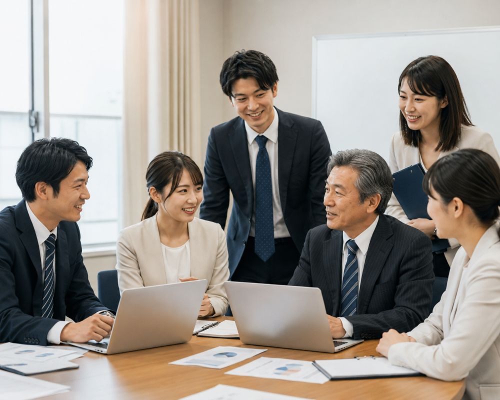 働きがいを感じる職場のチームミーティング