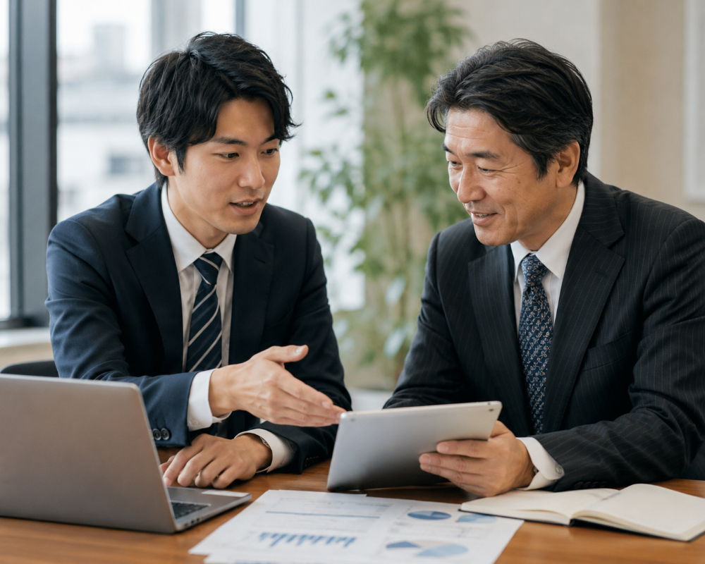 積極的に意見を出すチームメンバー